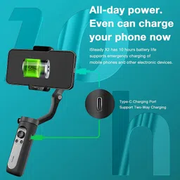 Mabron X2 3-Axis Gimbal Stabilizer for Smartphone - Handheld Phone Gimbal 3 Axis Gimbal for Mobile image 4