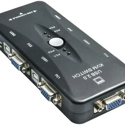 WiredCom 4 Port USB 2.0 KVM Switch Box With 4 KVM Cables to Control up to 4 Computers Lan Adapter-picture-27