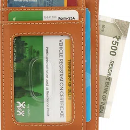 modix Men Trendy, Formal, Casual Tan Genuine Leather RFID Card Holder - Mini image 2