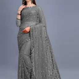 lorofy Self Design Bollywood Net Saree-picture-22