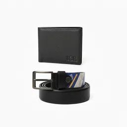 one cr Men Casual Black Genuine Leather RFID Wallet image 2
