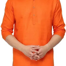 tejvin Men Solid Cotton Blend Straight Kurta-picture-20