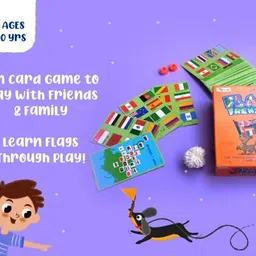 CocoMoco Kids Flag Frenzy Card Game for Kids - Flags of The World Flash Cards Learn Geography Educational Toy Birthday Return Gift for Boys Age 5 6-7 8-10 10-12 Years image 4