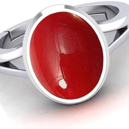 maratna 10.25 Ratti Created Moonga Original Certified Adjustable Ring for Men & Women Metal Coral Ring-picture-14