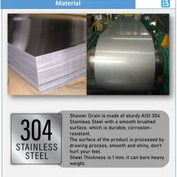 inbath Floor Stainless Steel Push Down Strainer image 5