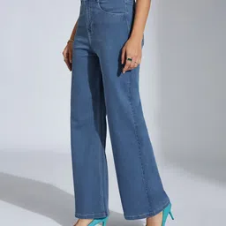 miss chase Women Relaxed Fit High Rise Blue Jeans-picture-23