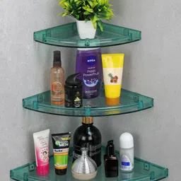 istar Unbreakable 3 layer Corner set for Bathroom/wall decoration/Storage organizer..- Plastic Wall Shelf-picture-17