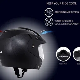 vega Crux Open Face Motorbike Helmet image 5