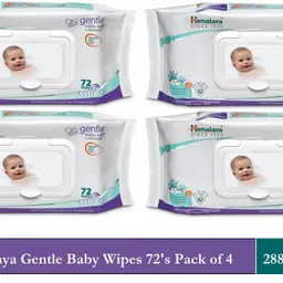 himalaya Gentle Baby Wipes 72's Pack of 4 Combo-picture-28