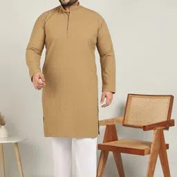 metronaut plus Men Solid Pure Cotton A-line Kurta-picture-28