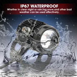 atoray Driving Fog Lamp White Yellow Spotlight 12V Canbox With Fan with CNC Switch Fog Lamp Car, Motorbike LED (12 V, 60 W) image 4