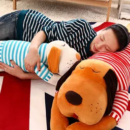 Stuffed 73cm Dog Pillow Baby Cushion Soft Toy for Kids Babies - 72 cm-image-5