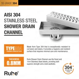 ruhe Floor Stainless Steel Push Down Strainer image 3