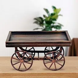Antique Iron Serving Platter for Dining Table | Iron Serving Cart Tray Serving Set-image-17