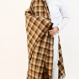 Vrinde Wool Checkered Men Shawl image 2