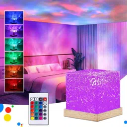 sparlune Aurora LED Cube Night Lamp | Color Changing Light with Remote Night Lamp-picture-25