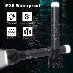 crentila Rechargeable Brightest Powerful Handheld Flashlight, Super Light with 5 Modes Torch image 5