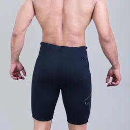 keepfit men's black jammer swim shorts Solid Men Swim Bottom Black Swimsuit image 2
