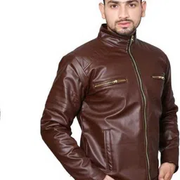 shreyatrend Men Solid Leather Jacket image 3