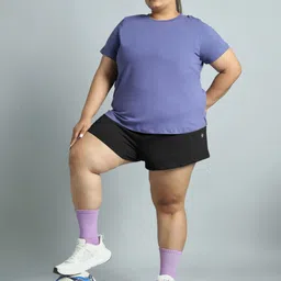 cult Solid Women Black Sports Shorts image 2