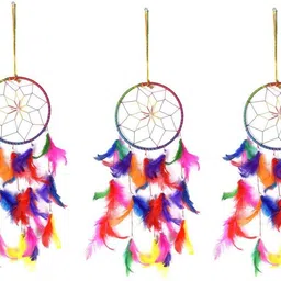 ryme Multi Color Dream Catcher Wall Hanging (Pack Of 3) Wool Dream Catcher-picture-42