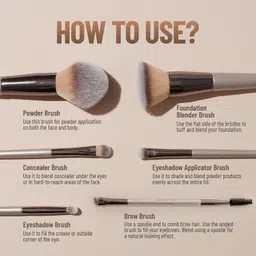 cosmo vibes Premium Makeup Brush Easy To Hold & Precise Application For Face, Eyes & Brows image 2