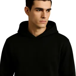 dibby Men Full Sleeve Solid Hooded Sweatshirt image 3