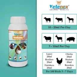 vetenex VenOplex - Vitamin B Complex Liquid Supplement For Cattle, Poultry, Goat & Pig Pet Health Supplements image 4