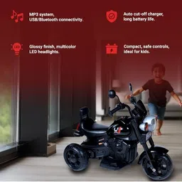 oh baby BOB-Goldving 3-Wheel Electric Bike with Music, Lights Bike Battery Operated Ride On image 4