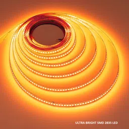 hybrix 2835 Ultra Bright LED False Ceiling Cove Light (4 Mtr) With Adapter, AMBER Ceiling Light Ceiling Lamp image 5