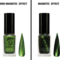 beromt MAGNETIC CAT EYE NAIL POLISH - BNP412 Green to Purple image 2