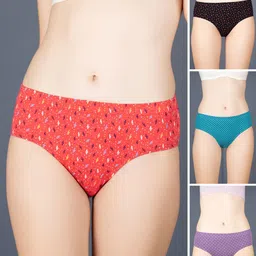 lux cozi Pack of 4 Women Hipster Multicolor Panty-picture-15
