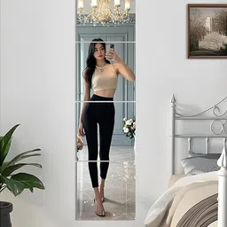 windowera Full Length Mirror, Long Mirror, Gym Mirror, Yoga Mirror, 9" Inch x 48" Inch Decorative Mirror image 5
