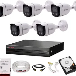 CP PLUS 8CH. Hybrid DVR, 5 BULLET CAMERA COLOR VIEW NIGHT VISION CAMBO SET With 1TB HDD Security Camera image 1