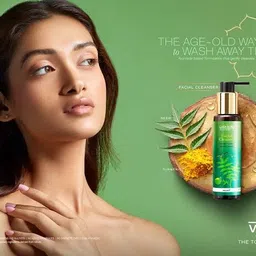 vritilife Facial Cleanser With Neem & Turmeric For All Skin Types 100 ml image 2