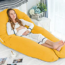 wild mint Luxurious Imported Microfibre Solid Pregnancy Pillow Pack of 1 image 2