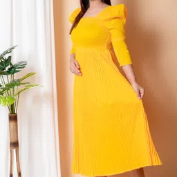 ss fashion Women A-line Black Maxi/Full Length Dress image 3