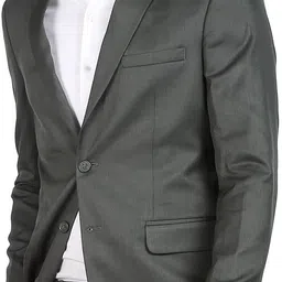 ad by arvind Men Single breasted with two-button closure Solid Suit image 1