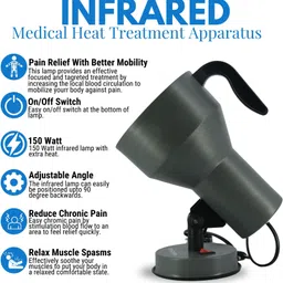 bos medicare surgical Best and Premium Quality Infrared Heat Therapy Lamp for pain Relief etc. Table Lamp image 5