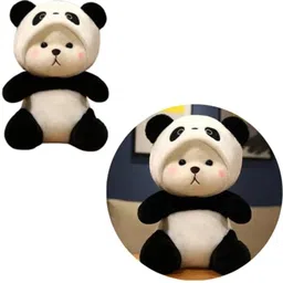 cuddlenest Plush Bear in Panda Costume with Cap – Ultra-Soft Stuffed Animal Toy for Kids - 40 cm image 3
