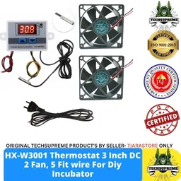 techsupreme COMBO 1 W3001 DC 3 Inch Fan 2 Pin AC Power Cord 2 mtrs For Diy Incubator Temperature Sensor and Controller Electronic Hobby Kit-picture-11