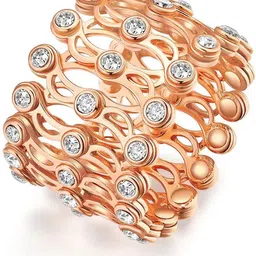 aulerio Sterling Silver Cubic Zirconia Gold-plated Ring Bracelet-picture-12