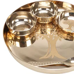 utsavicraft Pack of 6 Bronze MURTI71THALI SET Dinner Set-picture-24