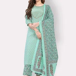 vbuyz Women Pure Cotton Kurta Pant Dupatta Set-picture-24