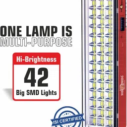 daily needs shop Solar Rechargeable 42 SMD Extra Bright LED With AC / DC / Solar Charging 5 hrs Torch Emergency Light-picture-17
