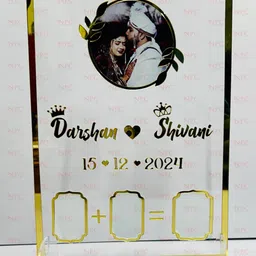 new print creations Couple Thumb Gift + Photo| Wedding Thumb Impression | Customized image 2