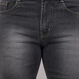 nivasu Solid Men Grey Denim Shorts image 4