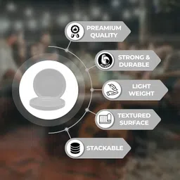 sahu traders Pack of 6 Plastic Microwave Safe Round Full Plates with Bowl - (Pack of 6) 3 Plates and 3 Bowl Dinner Set image 5