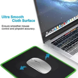 NIGSUR [5 Pack] Silk-Gliding Gaming Mouse Pad Green Mousepad image 5