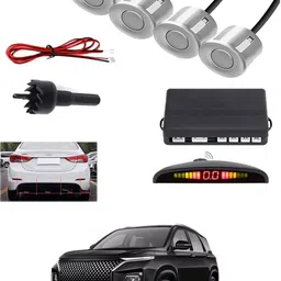 maties 4Silver Parking Sensor With LED Display Increased Safety For Car-138 Universal 4 Silver Reverse Parking Sensor With LED Display For Cars-138 Parking Sensor-picture-27